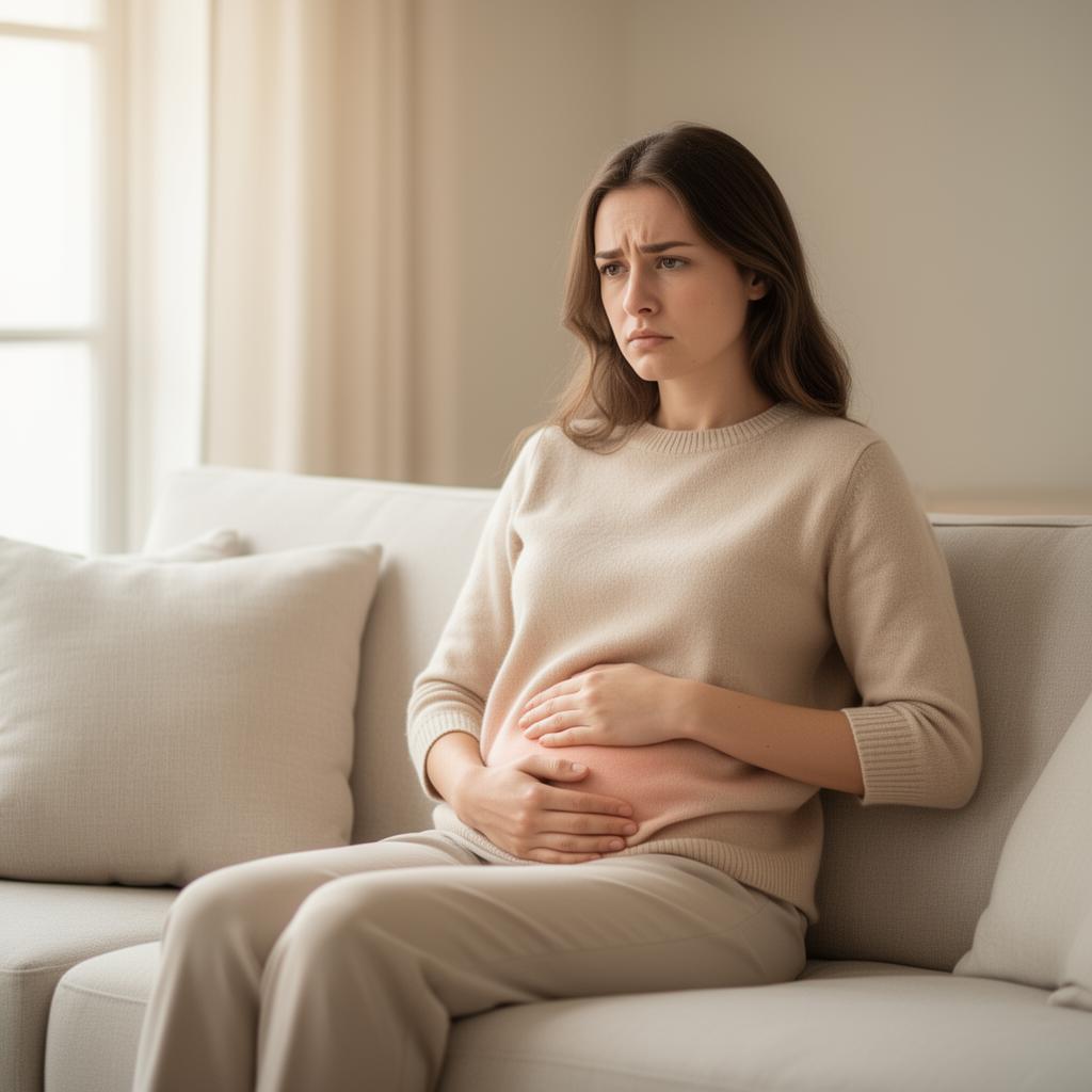 Woman experiencing fatigue related to heavy periods and iron deficiency
